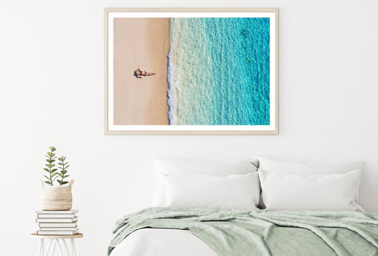 Bikini Girl on Sea Shore Aerial Home Decor Premium Quality Poster Print Choose Your Sizes