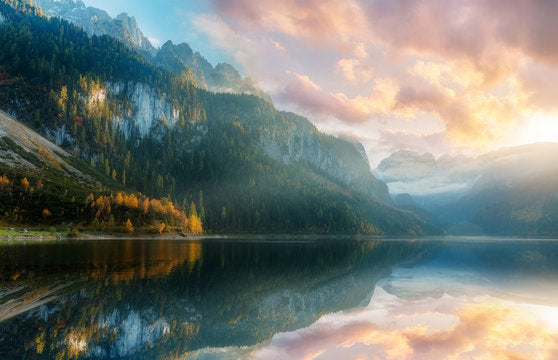 Stunning Lake & Forest Photograph Home Decor Premium Quality Poster Print Choose Your Sizes