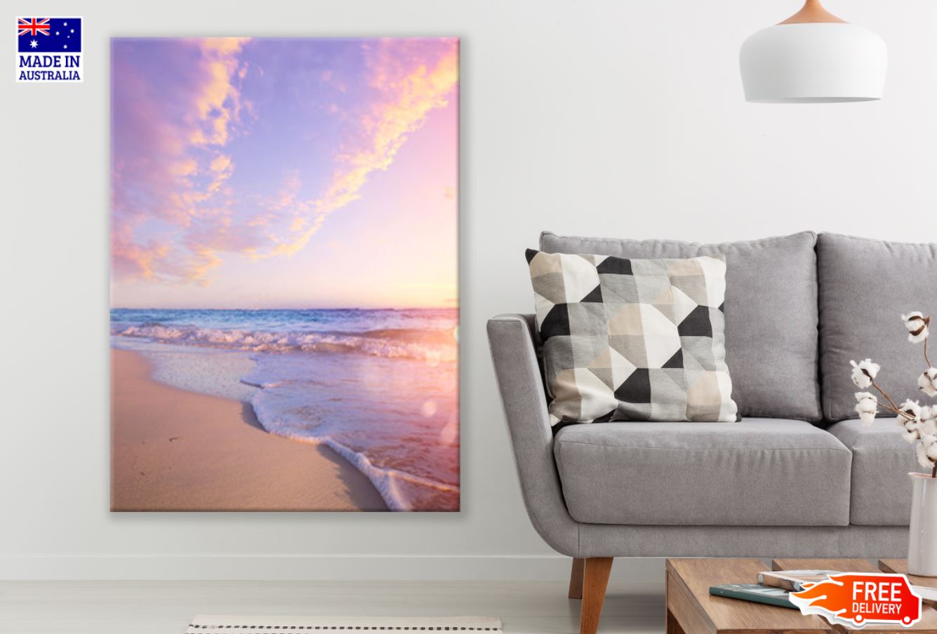 Stunning Sea Sunset Scenery View Print 100% Australian Made