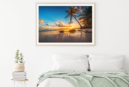 Stunning Sea Sunset Scenery View Home Decor Premium Quality Poster Print Choose Your Sizes