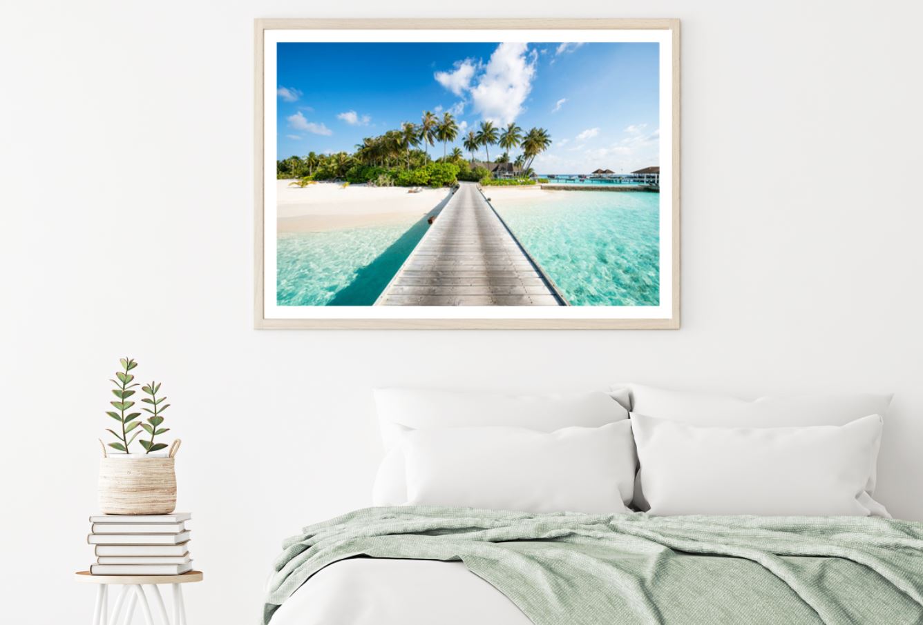 Wooden Pier Over Sea Photograph Home Decor Premium Quality Poster Print Choose Your Sizes
