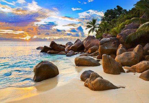 Rocks on Sea Sunset Photograph Print 100% Australian Made
