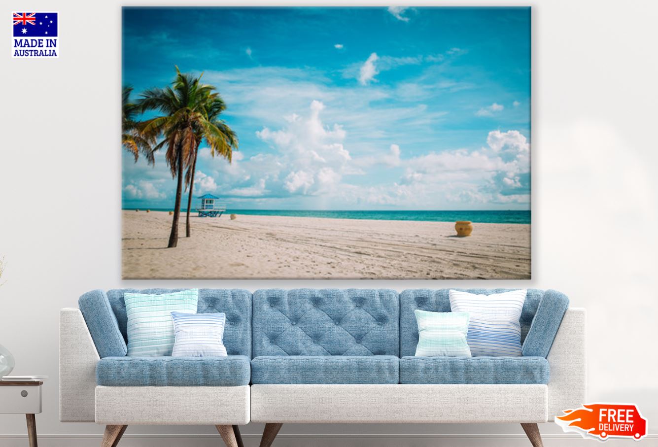 Palm Trees & Sea Photograph Print 100% Australian Made