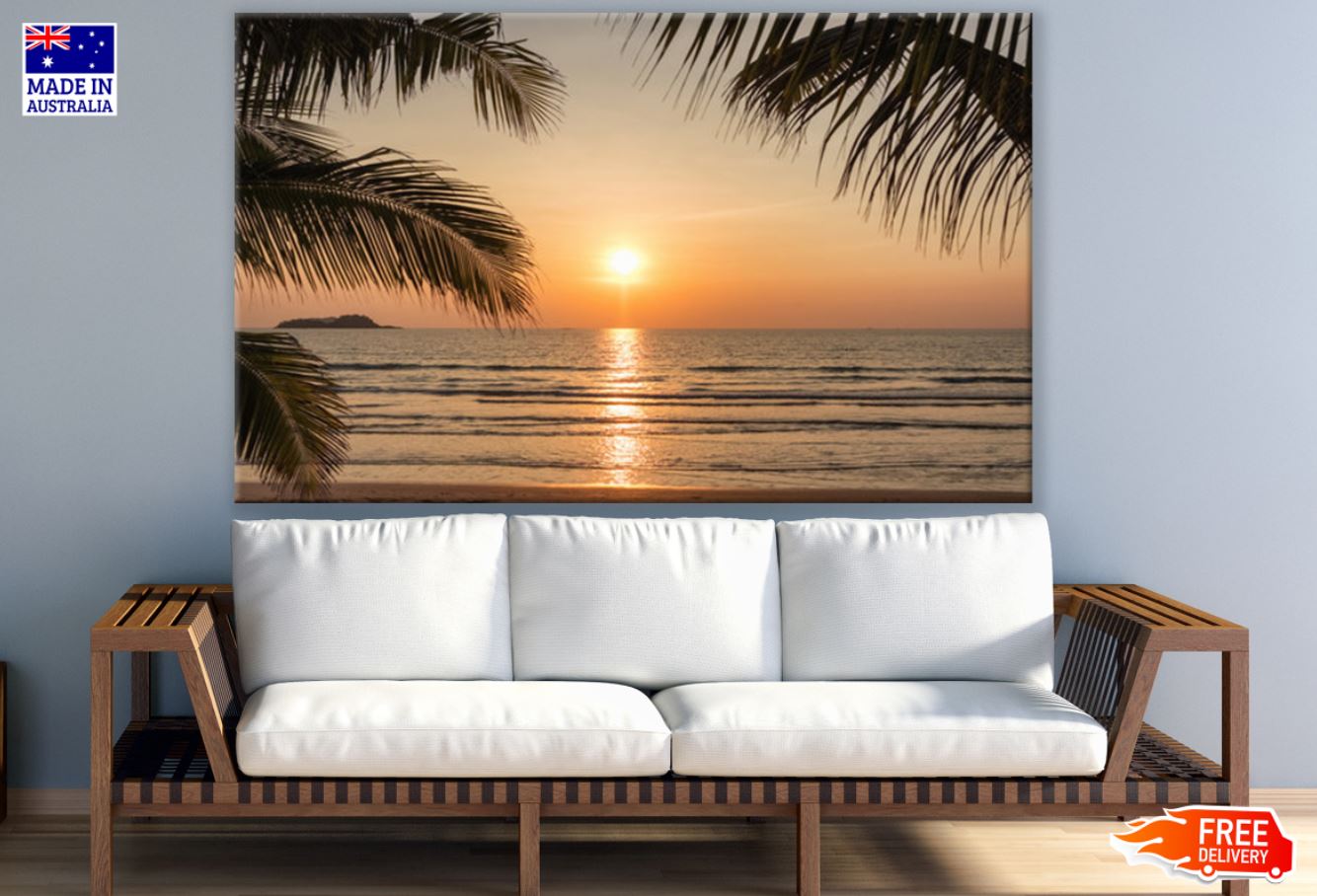 Sea Sunset Scenery Photograph Print 100% Australian Made