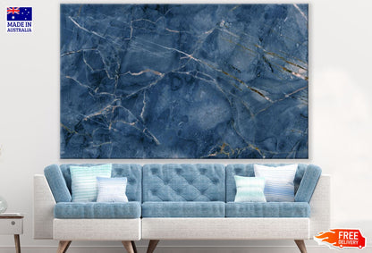 Blue & Gold Abstract Design Print 100% Australian Made
