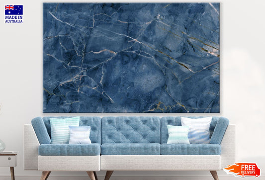 Blue & Gold Abstract Design Print 100% Australian Made