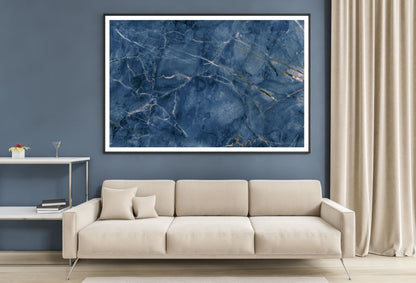 Blue & Gold Abstract Design Home Decor Premium Quality Poster Print Choose Your Sizes