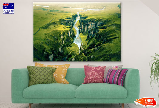 River & Mountain Sky View Scenic Print 100% Australian Made
