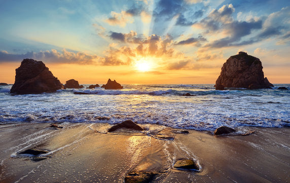 Sunset Sea Scenery Photograph Print 100% Australian Made