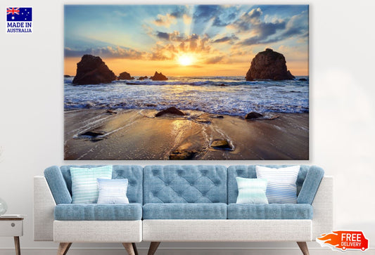 Sunset Sea Scenery Photograph Print 100% Australian Made