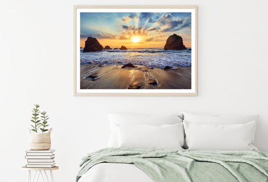 Sunset Sea Scenery Photograph Home Decor Premium Quality Poster Print Choose Your Sizes
