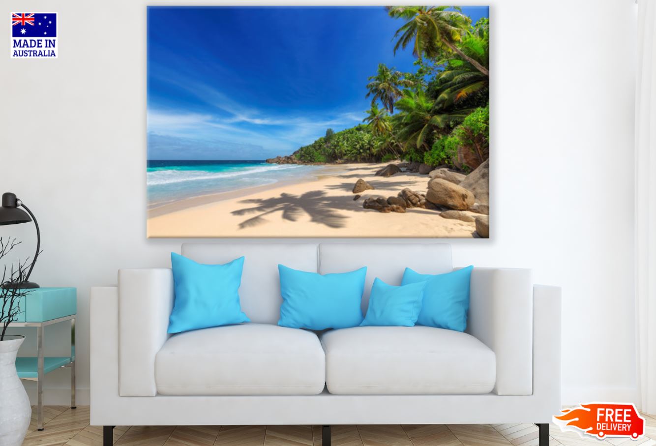 Palm Trees Near Sea Photograph Print 100% Australian Made