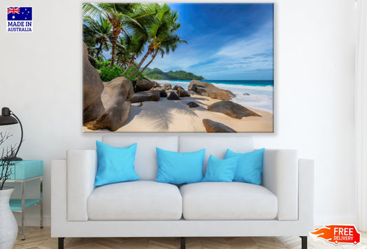 Palm Trees Near Sea Photograph Print 100% Australian Made