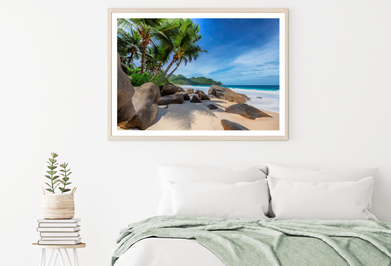 Palm Trees Near Sea Photograph Home Decor Premium Quality Poster Print Choose Your Sizes