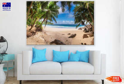 Palm Trees Near Sea Photograph Print 100% Australian Made