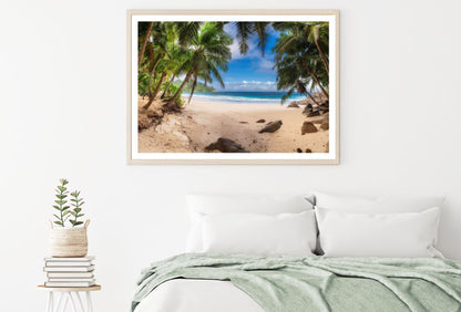 Palm Trees Near Sea Photograph Home Decor Premium Quality Poster Print Choose Your Sizes
