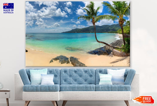 Palm Trees Near Sea Photograph Print 100% Australian Made