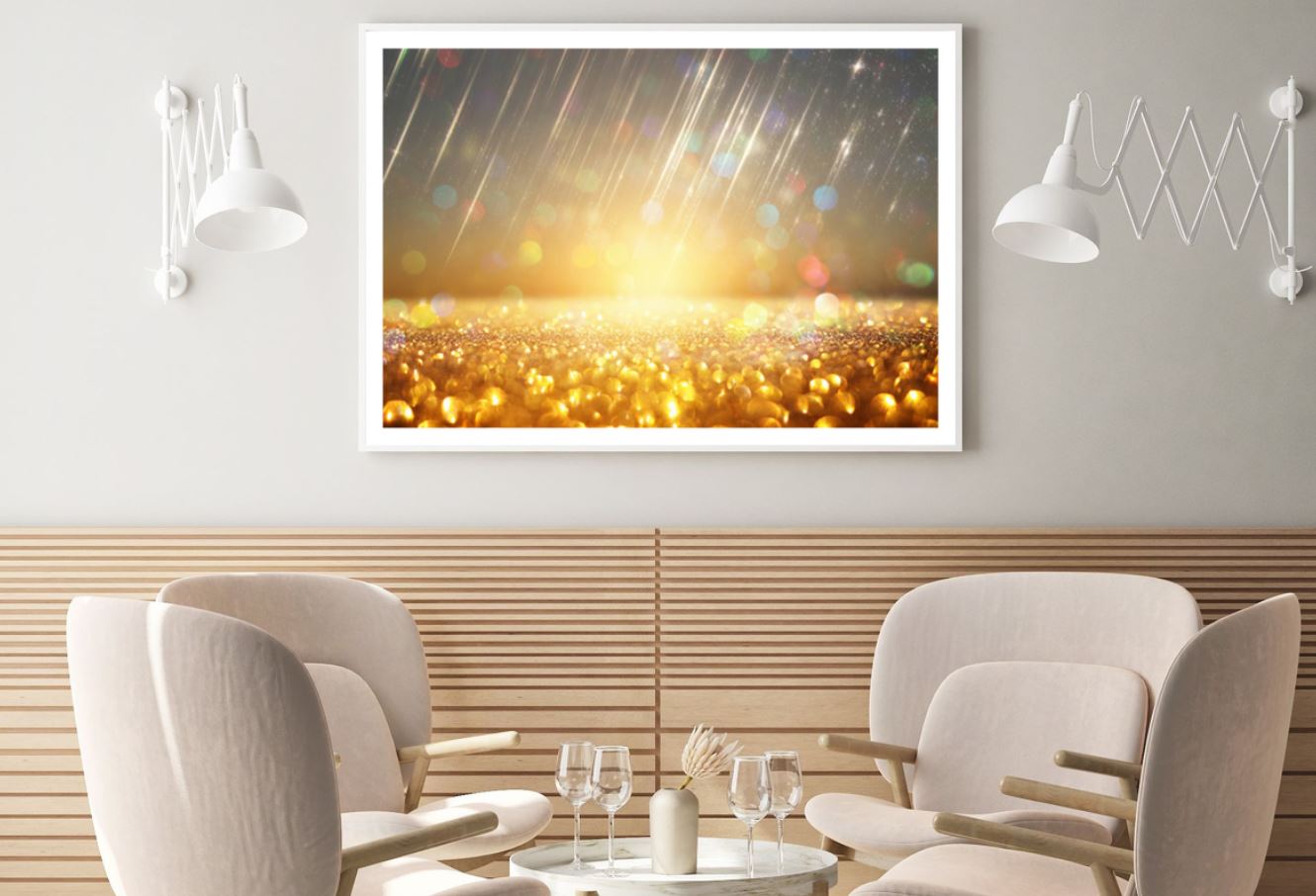 Golden Abstract Design Home Decor Premium Quality Poster Print Choose Your Sizes