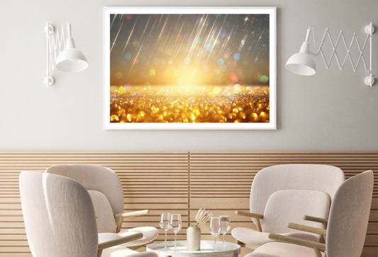 Golden Abstract Design Home Decor Premium Quality Poster Print Choose Your Sizes
