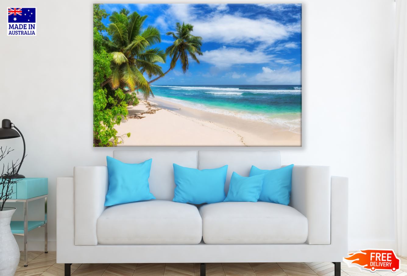Palm Trees & Sea Photograph Print 100% Australian Made