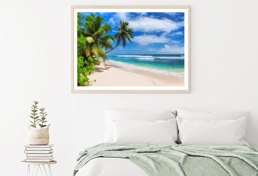 Palm Trees & Sea Photograph Home Decor Premium Quality Poster Print Choose Your Sizes
