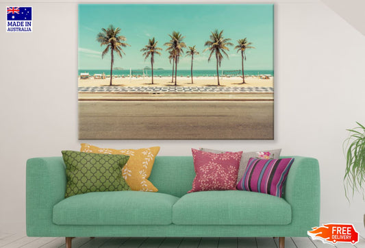 Palm Trees Near Sea Photograph Print 100% Australian Made