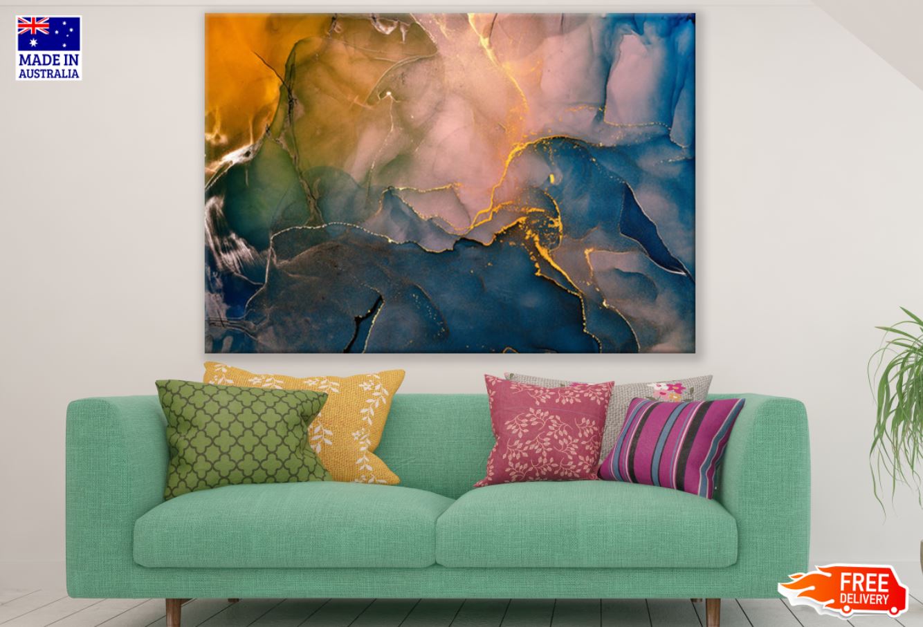 Colorful Abstract Painting Design Print 100% Australian Made