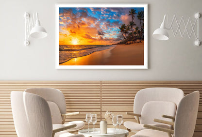 Sea Sunset Scenery Photograph Home Decor Premium Quality Poster Print Choose Your Sizes