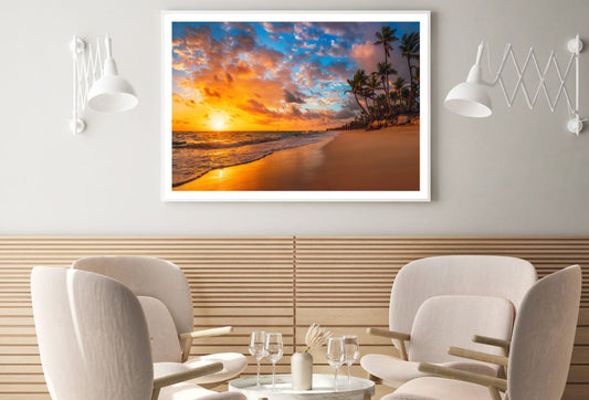Sea Sunset Scenery Photograph Home Decor Premium Quality Poster Print Choose Your Sizes