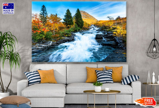 Stunning Waterfall Scenery View Print 100% Australian Made