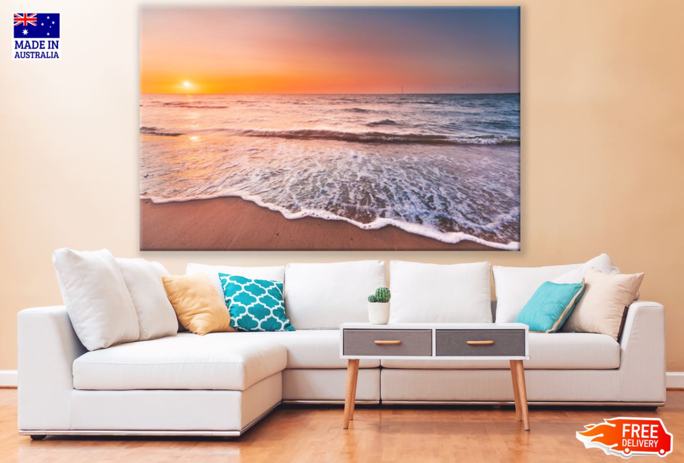 Sunset Sea Scenery Photograph Print 100% Australian Made