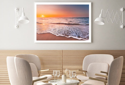 Sunset Sea Scenery Photograph Home Decor Premium Quality Poster Print Choose Your Sizes