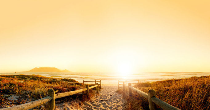 Sand Foot Path to Sea Photograph Home Decor Premium Quality Poster Print Choose Your Sizes