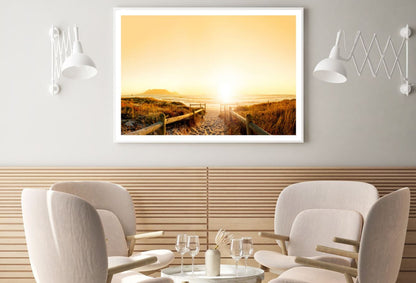 Sand Foot Path to Sea Photograph Home Decor Premium Quality Poster Print Choose Your Sizes