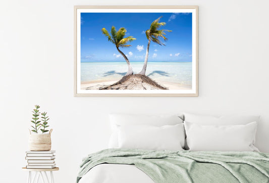 Palm Trees at Beach Photograph Home Decor Premium Quality Poster Print Choose Your Sizes