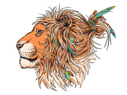 Lion Portrait Vector Art Home Decor Premium Quality Poster Print Choose Your Sizes