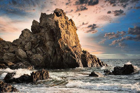 Rock Mountain Near Sea Photograph Print 100% Australian Made