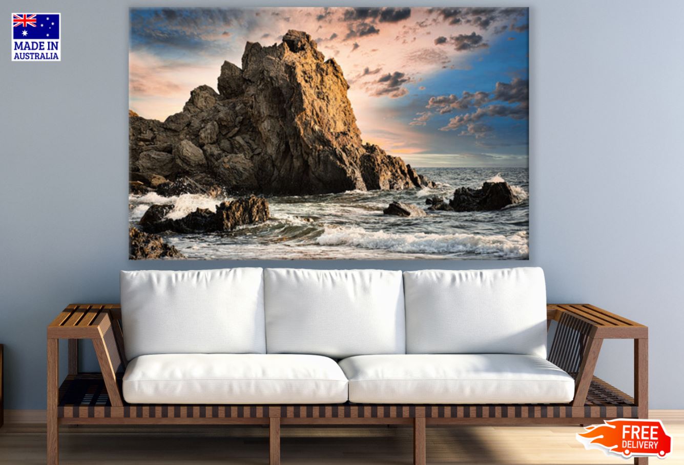 Rock Mountain Near Sea Photograph Print 100% Australian Made
