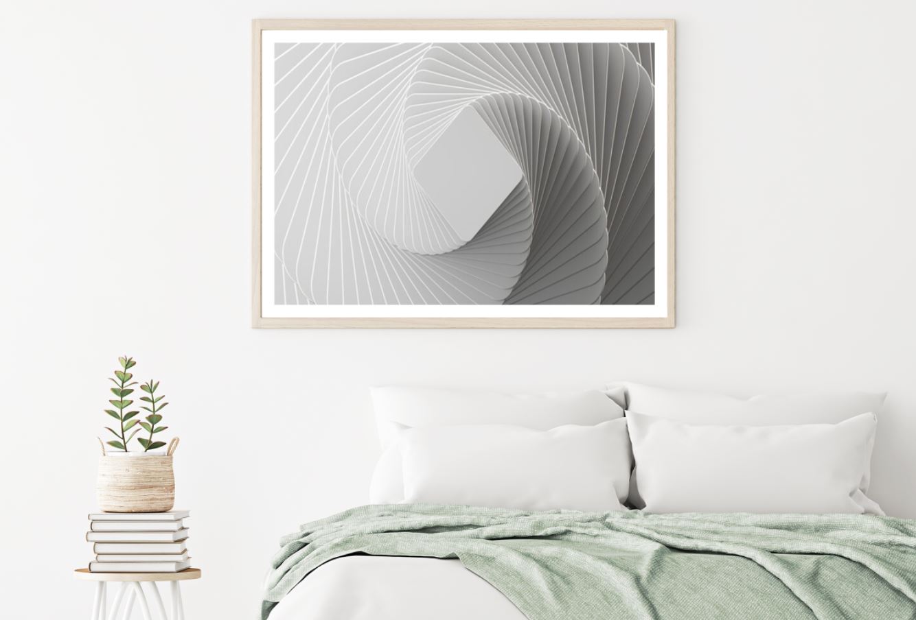 White Abstract Design Home Decor Premium Quality Poster Print Choose Your Sizes