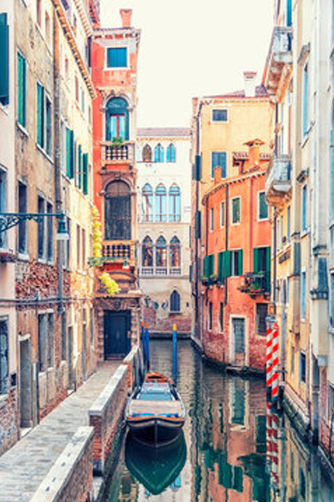 Canal & Buildings in Italy Print 100% Australian Made