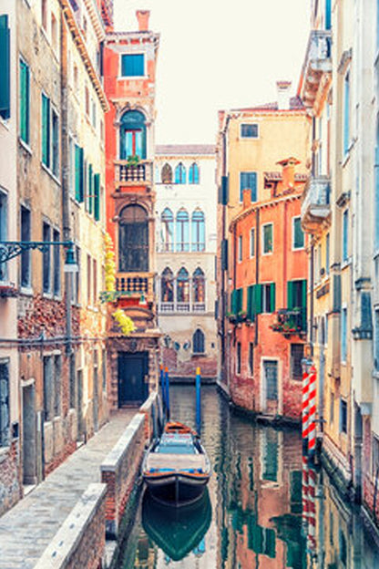 Canal & Buildings in Italy Print 100% Australian Made
