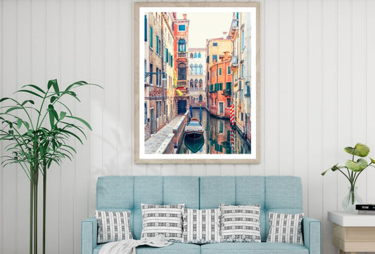 Canal & Buildings in Italy Home Decor Premium Quality Poster Print Choose Your Sizes