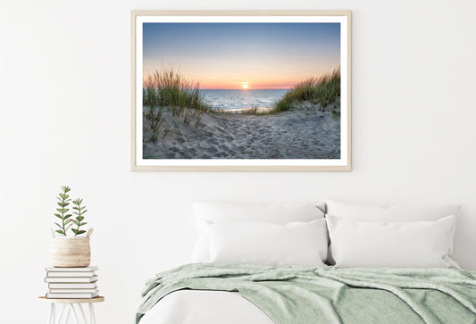 Sand Footpath to Sea Photograph Home Decor Premium Quality Poster Print Choose Your Sizes