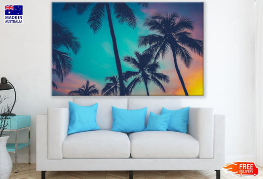Palm Trees Sunset Scenery View Print 100% Australian Made
