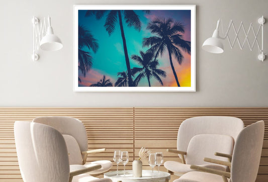 Palm Trees Sunset Scenery View Home Decor Premium Quality Poster Print Choose Your Sizes