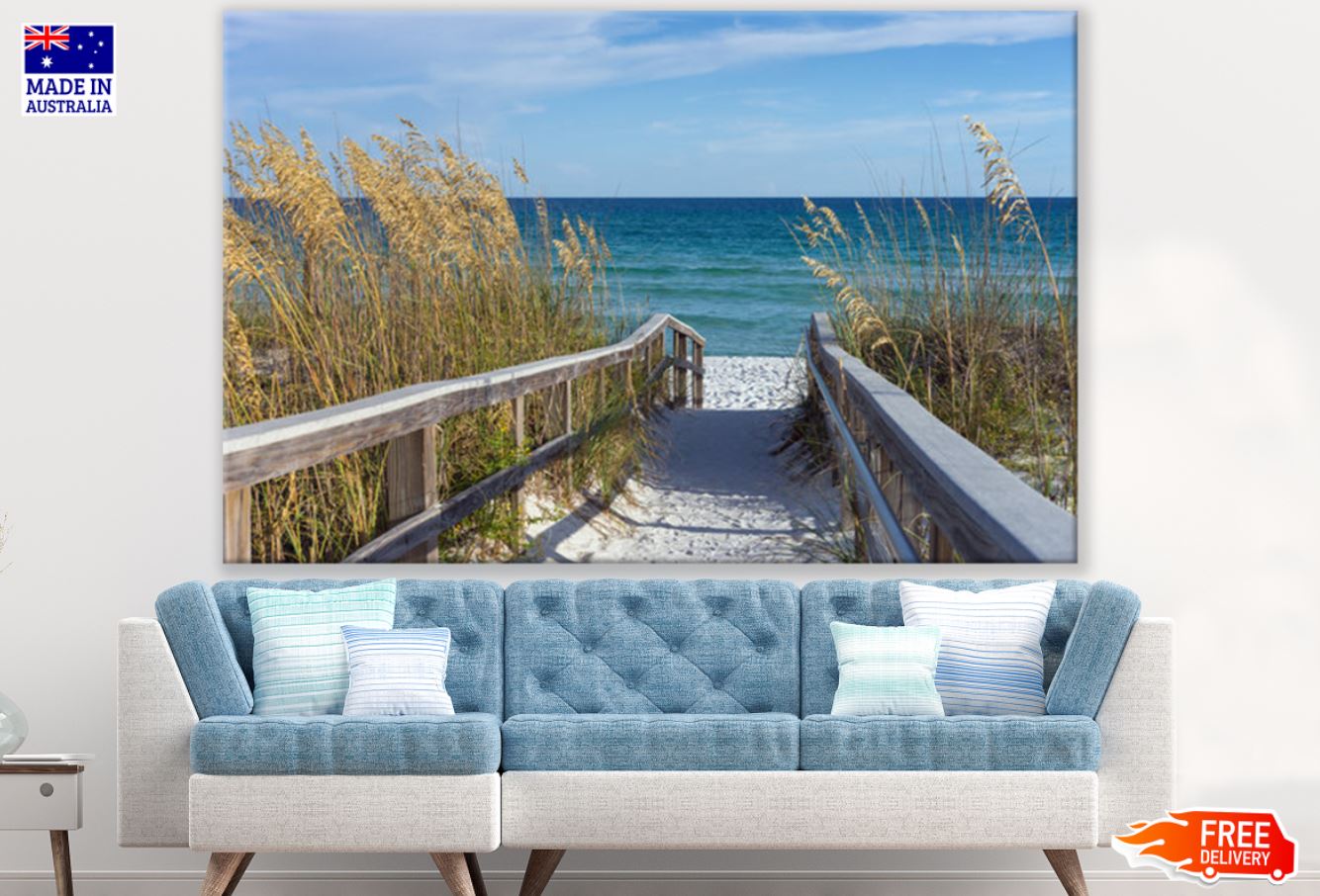 Sand Foot Path to Sea Photograph Print 100% Australian Made