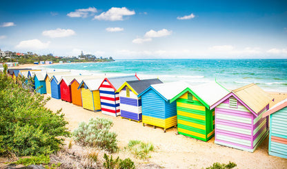 Colorful Beach Huts Photograph Print 100% Australian Made