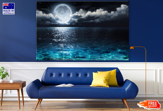 Moon & Sea Stunning Scenery View Print 100% Australian Made