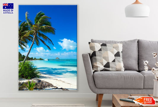 Palm Tree Near Sea Photograph Print 100% Australian Made