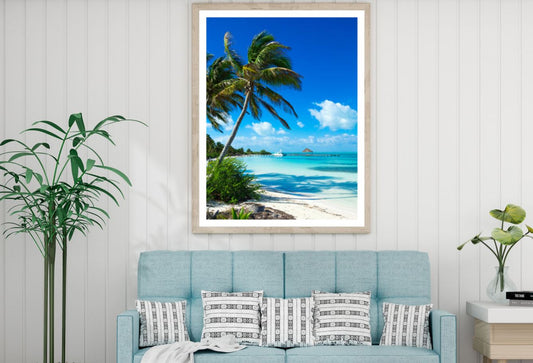 Palm Tree Near Sea Photograph Home Decor Premium Quality Poster Print Choose Your Sizes